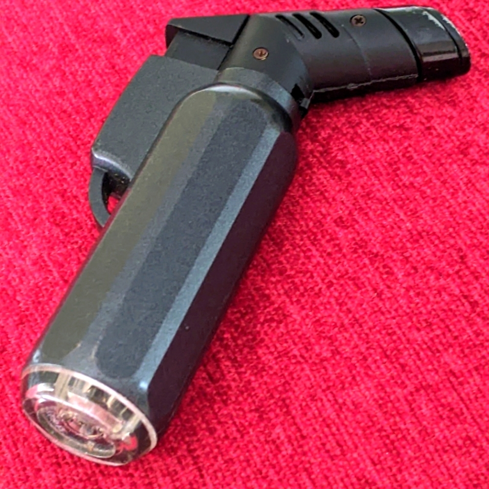 🖤JET TORCH GUN CIGARS OR CIGARETTES REFILLABLE LIGHTER